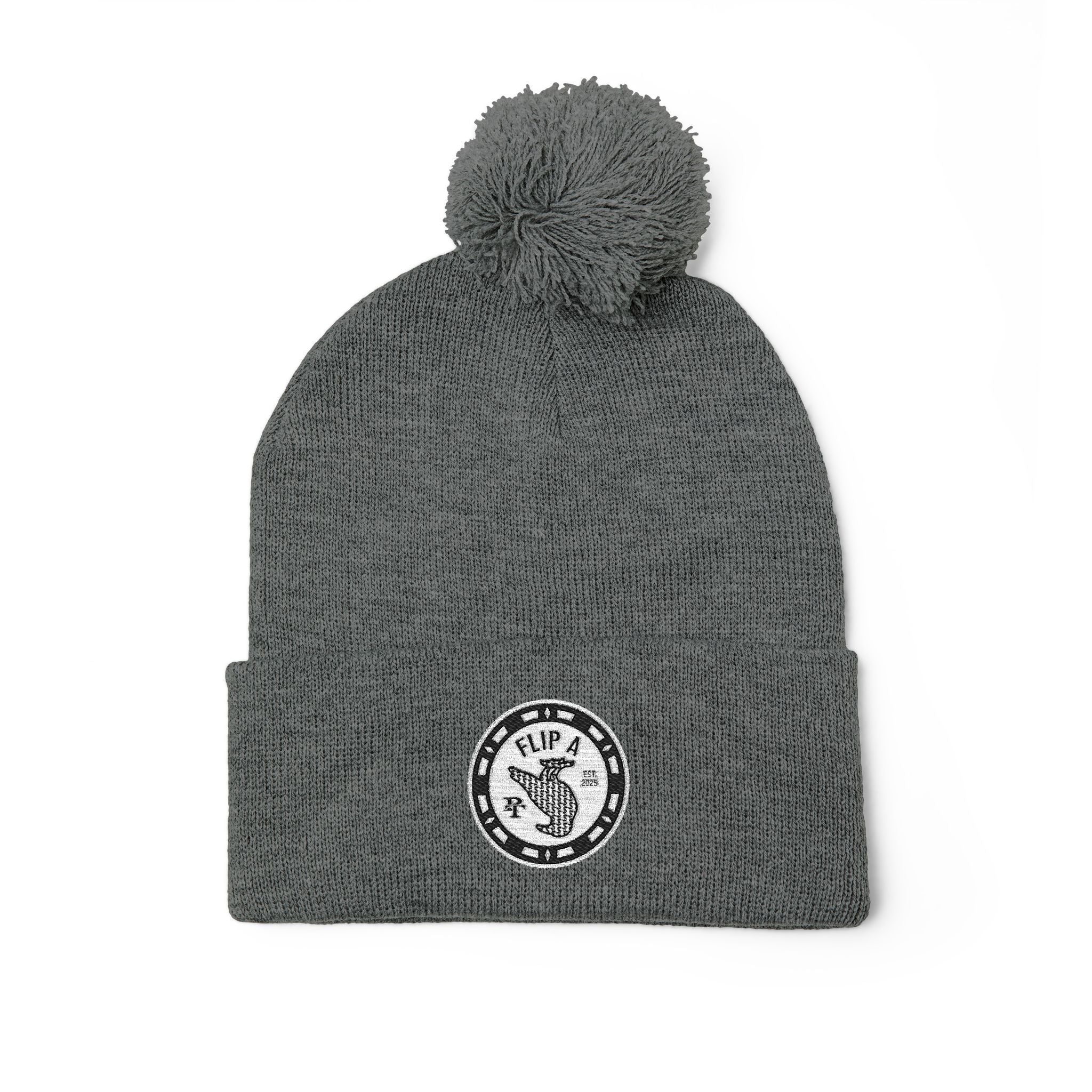 Paper Trail Flip a Bird Premium Pom-Pom Beanie