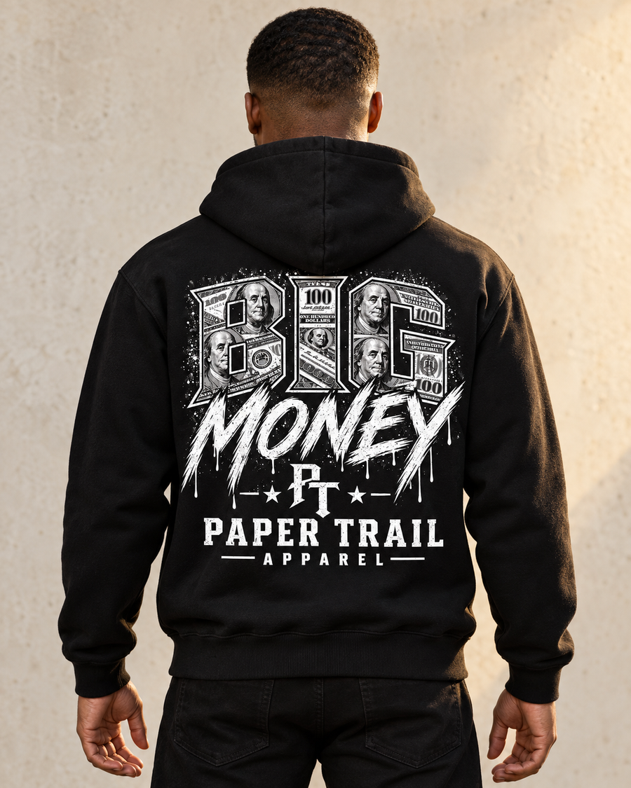 Model mockup — Big Money Hoodie