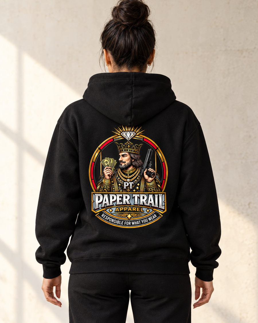 Model mockup — Crowned King Hoodie